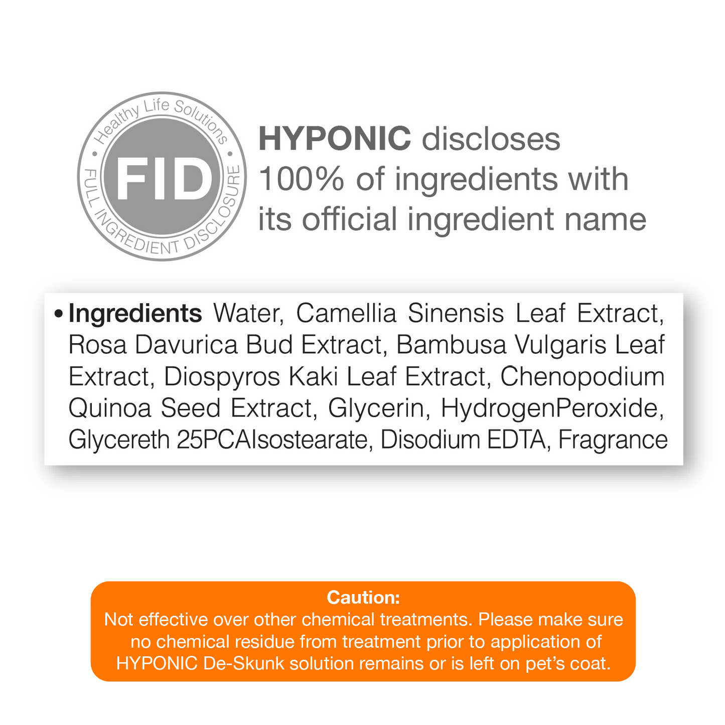 HYPONIC De-Skunk Mist for all pets ( Perfect for FOX Poo! )