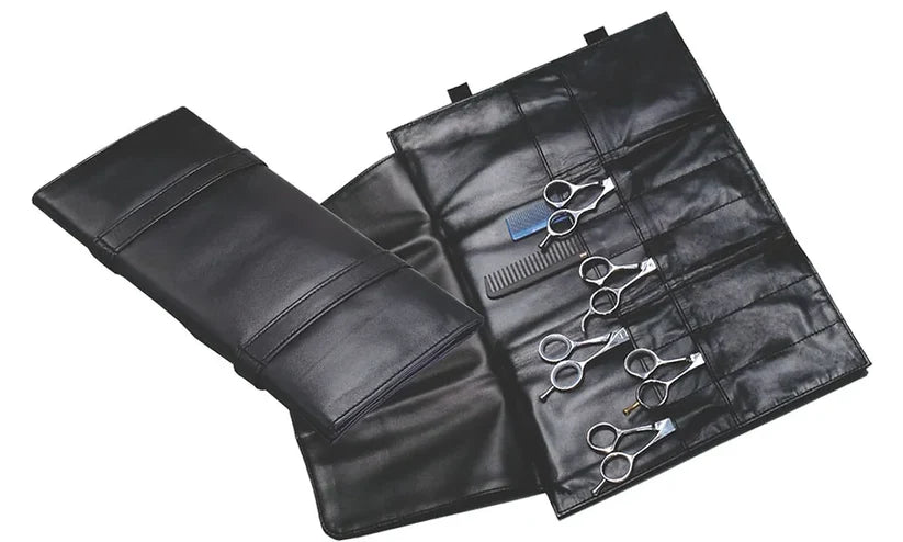 Utsumi 11 shears case leather grooming scissor case