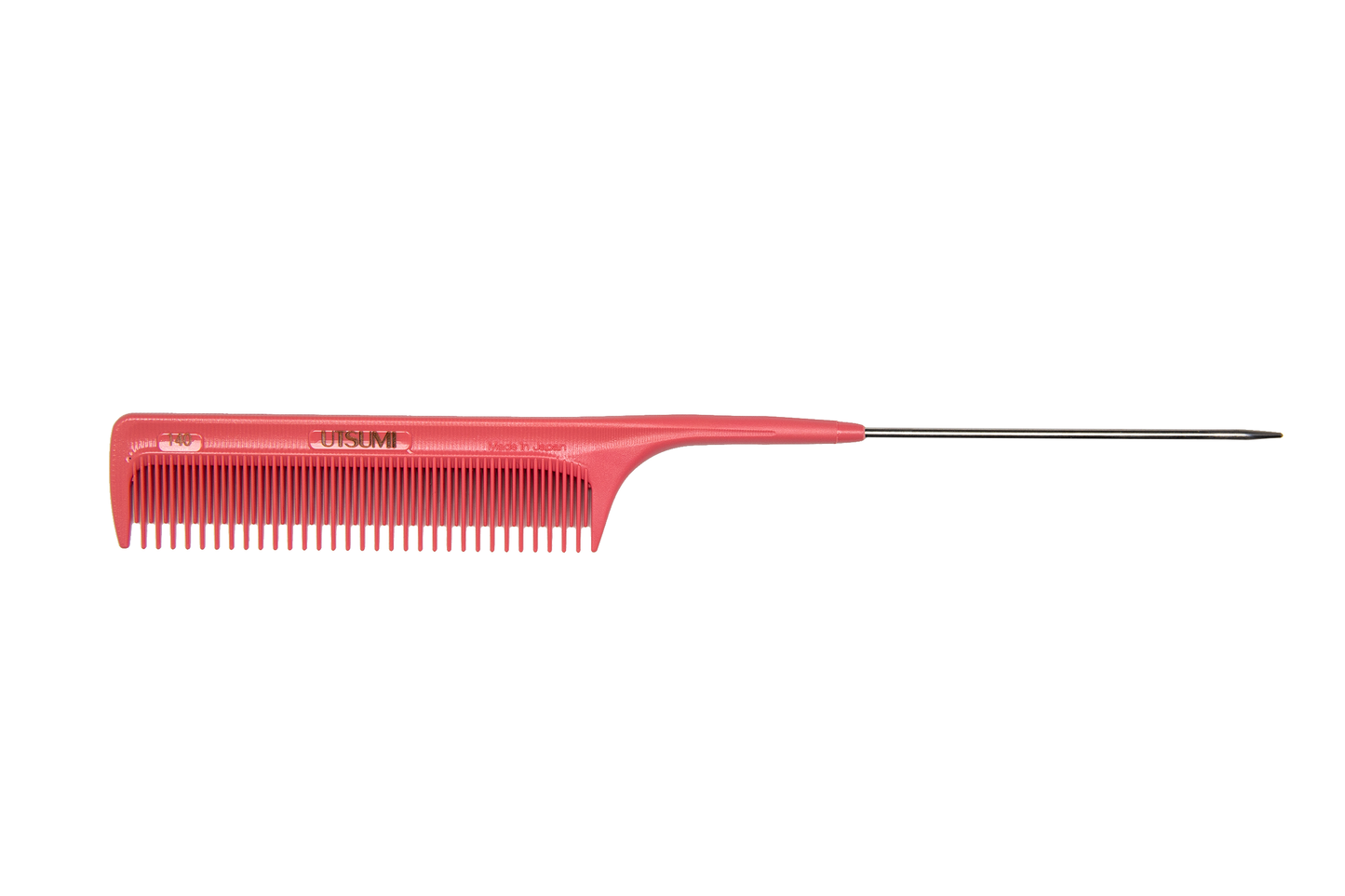 Utsumi needle comb 140 teasing comb for grooming pink