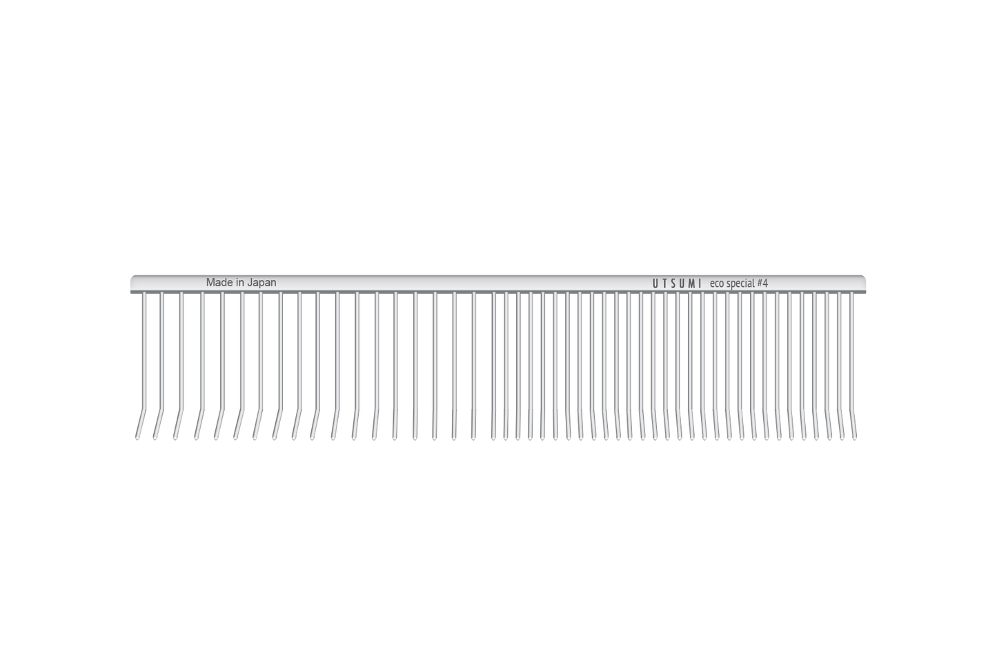 Utsumi ECO Special 4 dog grooming comb brass handle silver