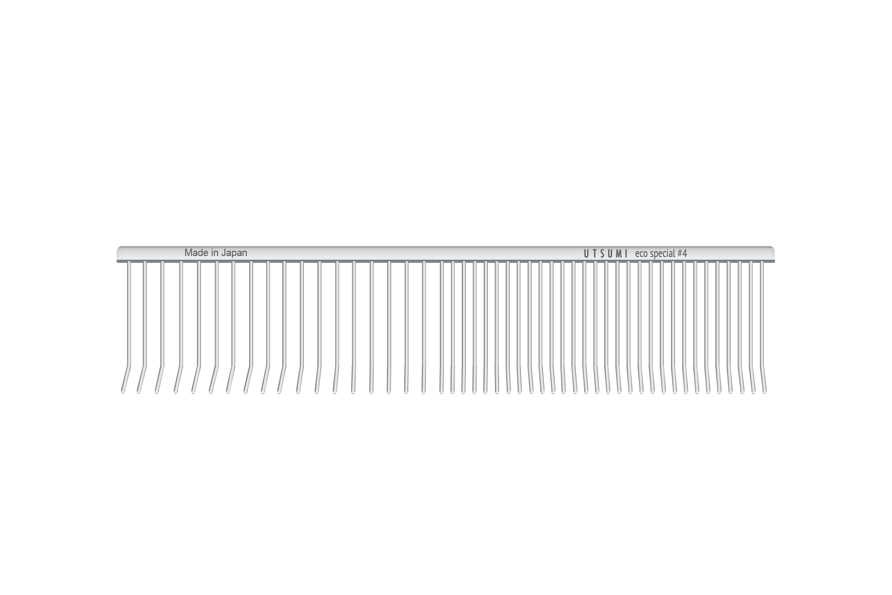Utsumi ECO Special 4 dog grooming comb brass handle silver