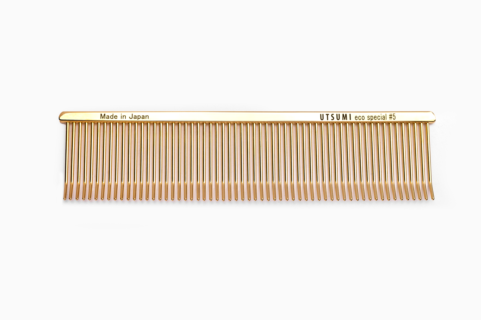 Utsumi ECO Special 5 dog grooming comb brass handle