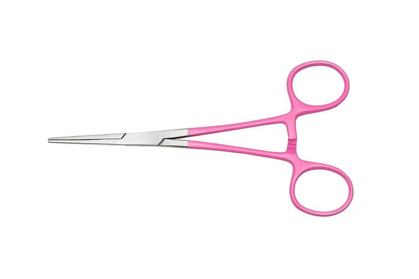 Utsumi stainless steel hemostat grooming ear forceps pink