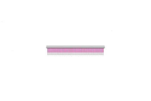 Utsumi mini pink line dog grooming comb