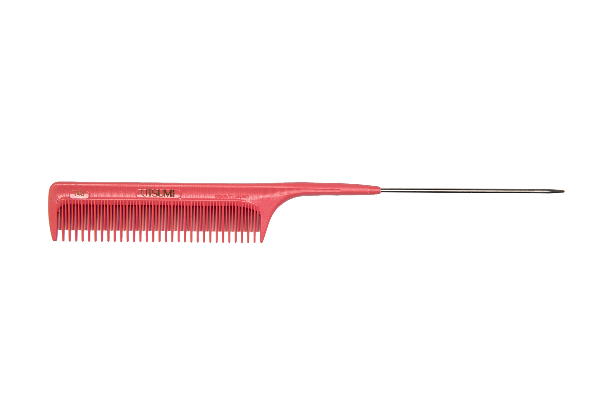 Utsumi needle comb 140 teasing comb for grooming pink