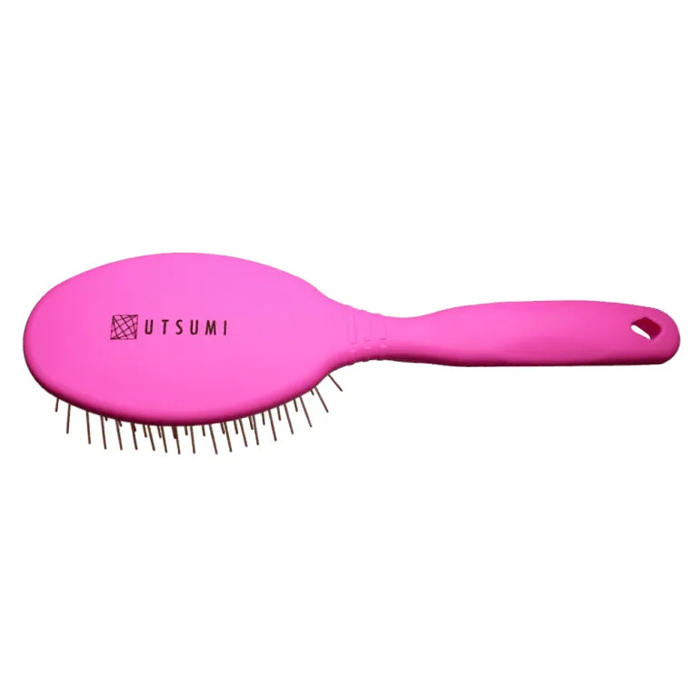 Utsumi long pin grooming brush for coat preparation and fluff drying  large back